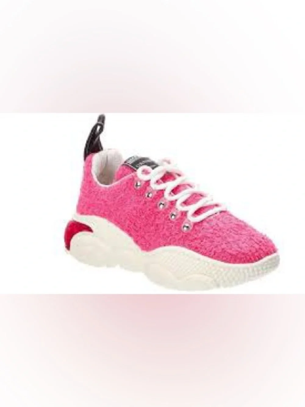 Moschino Terry Cloth Teddy Bubble Hot Pink Sneakers size 39